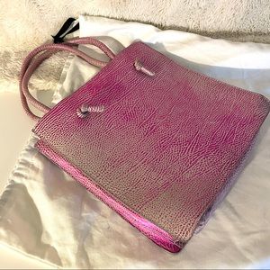 Maryam Nassir Zadeh NWOT Anais Tote in crackle magenta, 2018 collection